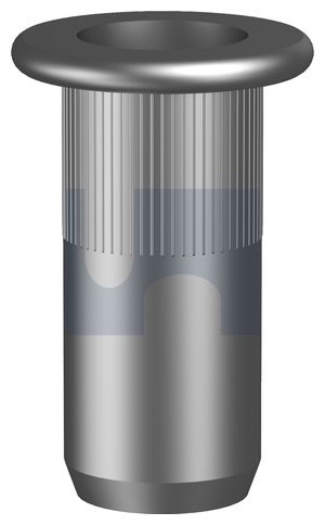 RIVET NUT M5 SPLINED AVK-AL 0.5-3.3 GRIP STAINLESS STEEL